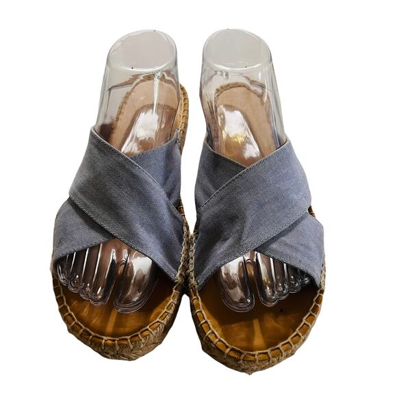 Matt Bernson Porto Cross Front Espadrille Slide Sandals Size 9 - Picture 3 of 9